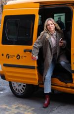 KALEY CUOCO on the Set of The Flight Attendant in Brooklyn 02/24/2020