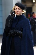 KALEY CUOCO on the Set of The Flight Attendant in New York 02/12/2020
