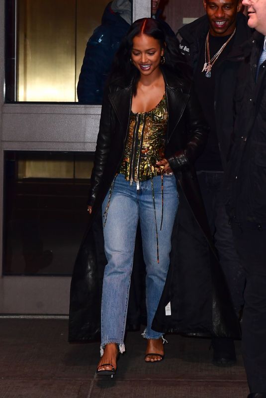 KARRUECHE TRAN Leaves Madison Square Garden in New York 02/21/2020