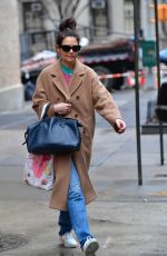 KATIE HOLMES Leaves Her House in New York 02/13/2020