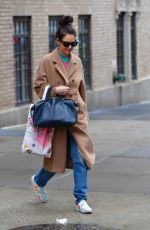 KATIE HOLMES Leaves Her House in New York 02/13/2020