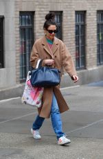 KATIE HOLMES Leaves Her House in New York 02/13/2020