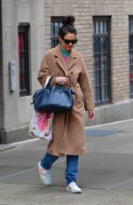 KATIE HOLMES Leaves Her House in New York 02/13/2020