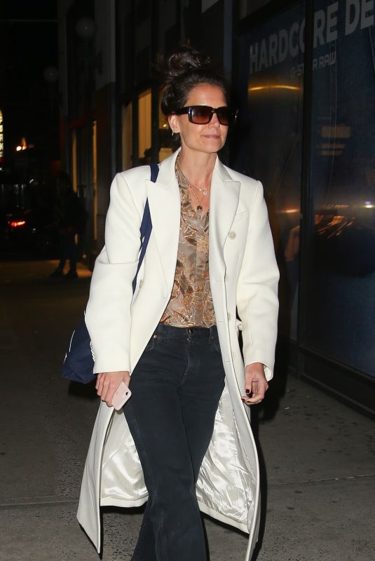 KATIE HOLMES Night Out in New York 02/19/2020