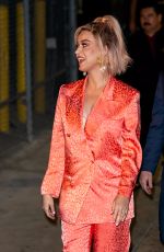 KATY PERRY Arrives at Jimmy Kimmel Live in Los Angeles 02/12/2020