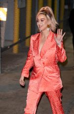 KATY PERRY Arrives at Jimmy Kimmel Live in Los Angeles 02/12/2020