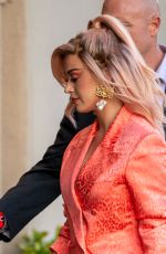 KATY PERRY Arrives at Jimmy Kimmel Live in Los Angeles 02/12/2020