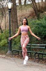 KEKE PALMER Working Out at Central Park in New York 01/30/2020