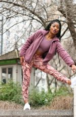 KEKE PALMER Working Out at Central Park in New York 01/30/2020
