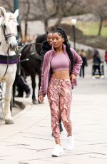KEKE PALMER Working Out at Central Park in New York 01/30/2020
