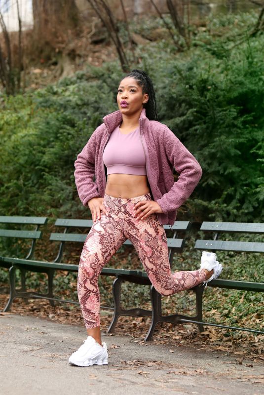 KEKE PALMER Working Out at Central Park in New York 01/30/2020