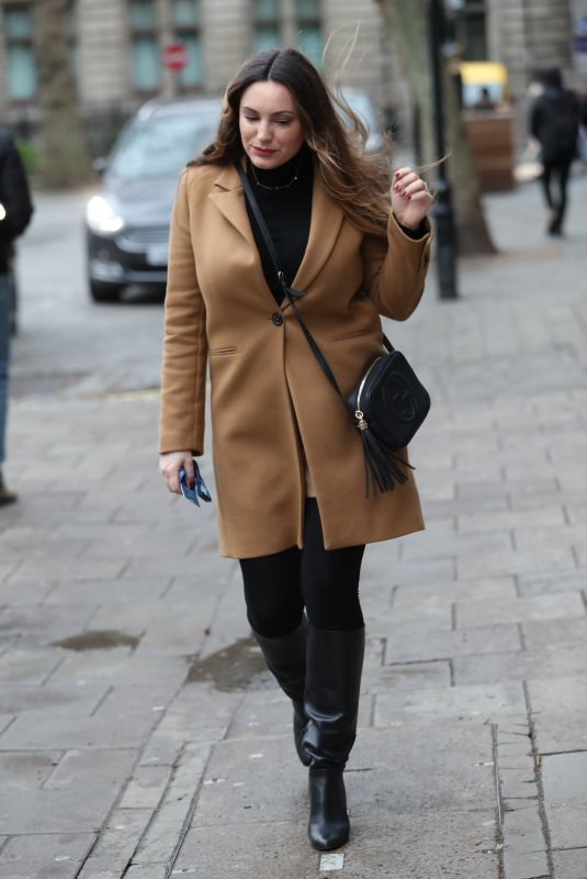 KELLY BROOK Arrives at Heart Radio in London 02/10/2020
