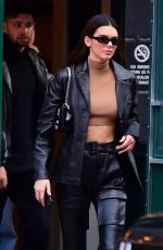 KENDALL JENNER All in Leather Out in New York 02/08/2020