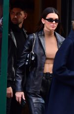 KENDALL JENNER All in Leather Out in New York 02/08/2020