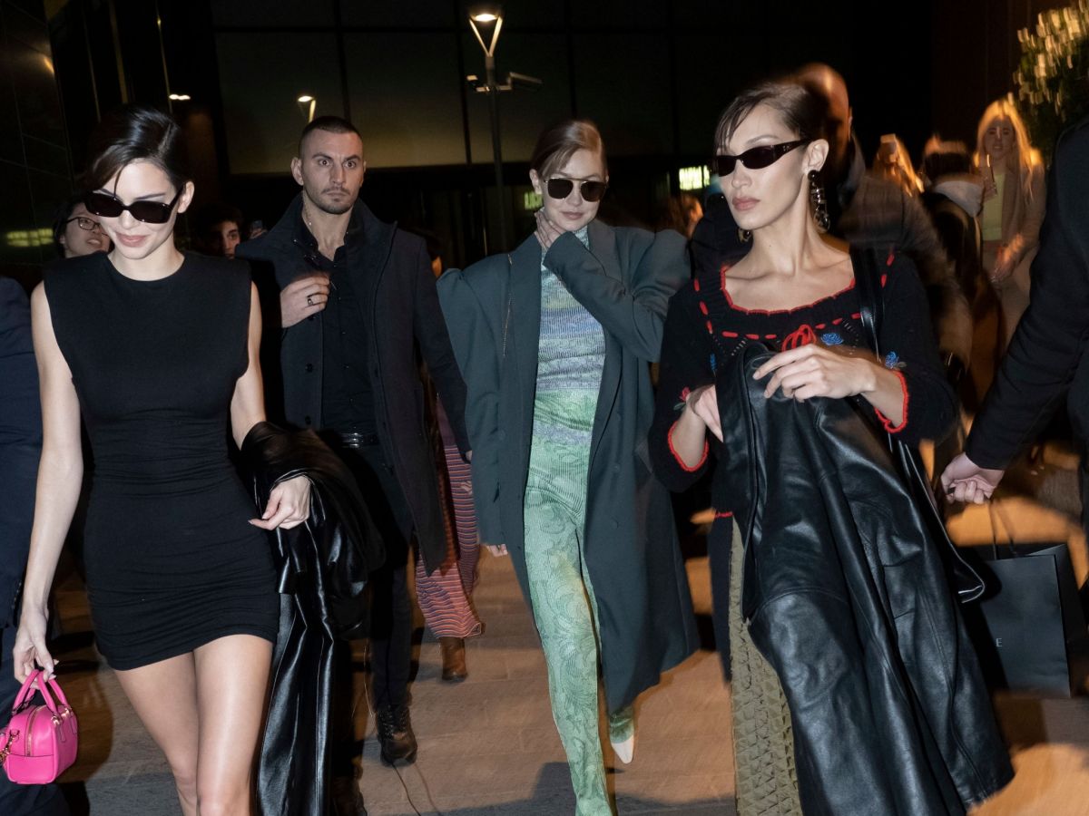 KENDALL JENNER and BELLA and GIGI HADID Night Out in Milan 02/21/2020 ...
