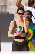 KENDALL JENNER Heading to a Pool in Miami 02/04/2020