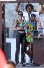 KENDALL JENNER Heading to a Pool in Miami 02/04/2020