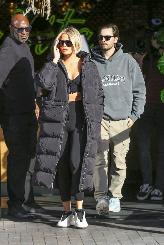KHLOE KARDASHIAN and Scott Disick Out for Coffee in Woodland Hills 02/21/2020