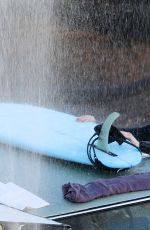 KIERNAN SHIPKA on the Set of Swimming with Sharks in Malibu 02/28/20