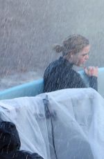 KIERNAN SHIPKA on the Set of Swimming with Sharks in Malibu 02/28/20