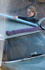 KIERNAN SHIPKA on the Set of Swimming with Sharks in Malibu 02/28/20