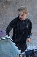 KIERNAN SHIPKA on the Set of Swimming with Sharks in Malibu 02/28/20