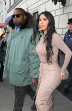 KIM KARDASHIAN and Kanye West Leaves Their Hotel in New York 02/05/2020