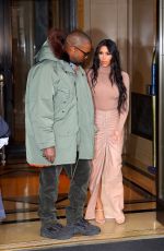 KIM KARDASHIAN and Kanye West Leaves Their Hotel in New York 02/05/2020