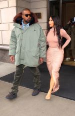 KIM KARDASHIAN and Kanye West Leaves Their Hotel in New York 02/05/2020