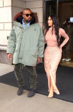 KIM KARDASHIAN and Kanye West Leaves Their Hotel in New York 02/05/2020