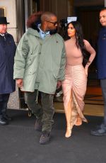 KIM KARDASHIAN and Kanye West Leaves Their Hotel in New York 02/05/2020