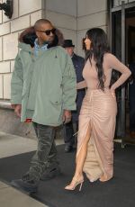 KIM KARDASHIAN and Kanye West Leaves Their Hotel in New York 02/05/2020