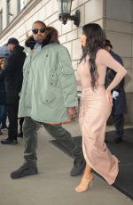 KIM KARDASHIAN and Kanye West Leaves Their Hotel in New York 02/05/2020