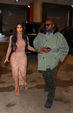 KIM KARDASHIAN and Kanye West Leaves Their Hotel in New York 02/05/2020