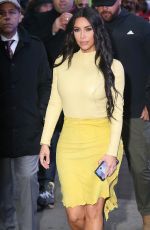 KIM KARDASHIAN Heading to Good Morning America in New York 02/05/2020