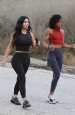 KIM KARDASHIAN Out Jogging with Her Personal Trainer in Calabasas 02/14/2020