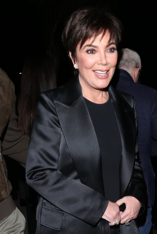 KRIS JENNER Arrives at Tom Ford Fashion Show in Los Angeles 02/07/2020
