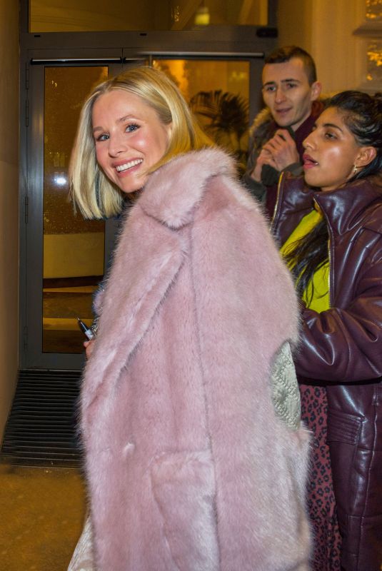 KRISTEN BELL Leaves Hotel Kempinski 02/18/2020