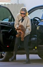 LARA BINGLE Out with Her Dog in West Hollywood 02/07/2020