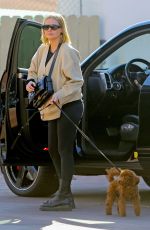 LARA BINGLE Out with Her Dog in West Hollywood 02/07/2020