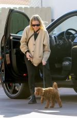 LARA BINGLE Out with Her Dog in West Hollywood 02/07/2020