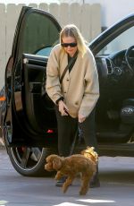 LARA BINGLE Out with Her Dog in West Hollywood 02/07/2020