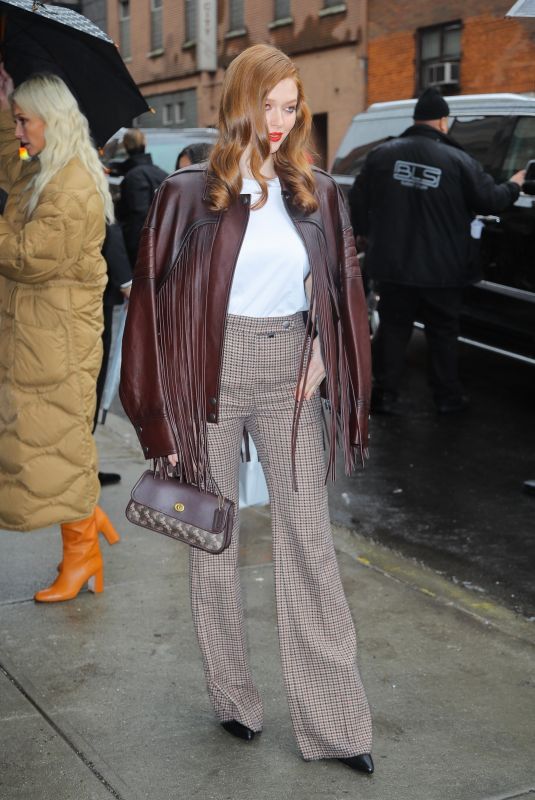 LARSEN THOMPSON Arrives at Coach Fashion Show in New York 02/11/2020