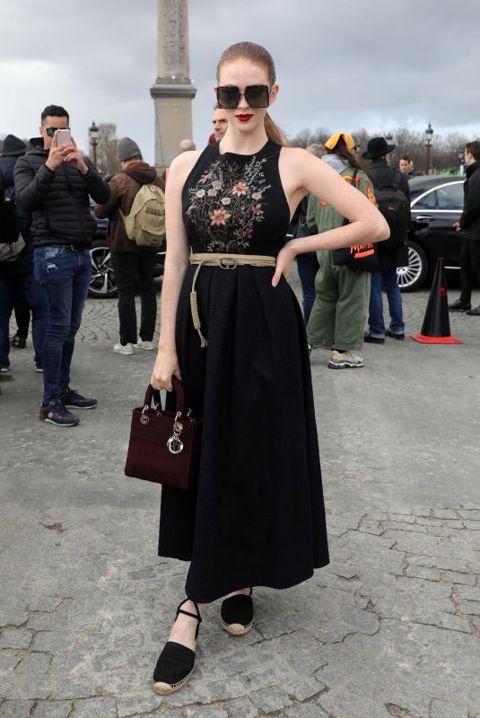 LARSEN THOMPSON Arrives at Dior Fashion Show in Paris 02/25/2020