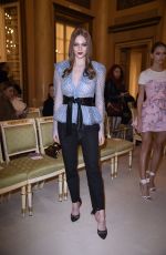 LARSEN THOMPSON Arrives at Philosophy di Lorenzo Serafini Fashion Show in Milan 02/22/2020