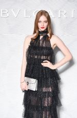 LARSEN THOMPSON at Bulgari Fashion Show at MFW in Milan 02/21/2020