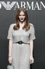 LARSEN THOMPSON at Emporio Armani Show at Milan Fashion Week 02/21/2020