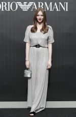 LARSEN THOMPSON at Emporio Armani Show at Milan Fashion Week 02/21/2020