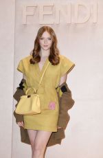 LARSEN THOMPSON at Fendi Fashion Show in Milan 2/20/2020