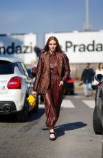 LARSEN THOMPSON Out at Milan Fashion Week 02/22/2020